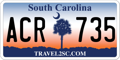 SC license plate ACR735