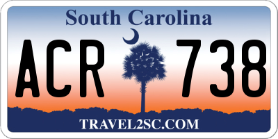 SC license plate ACR738