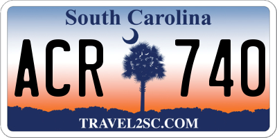 SC license plate ACR740