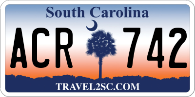 SC license plate ACR742