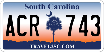 SC license plate ACR743