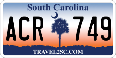 SC license plate ACR749
