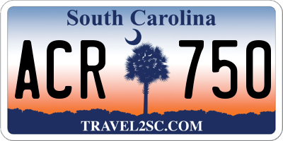SC license plate ACR750