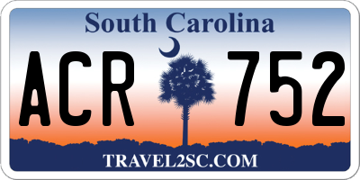 SC license plate ACR752
