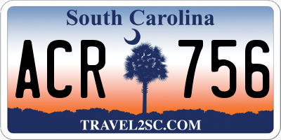 SC license plate ACR756