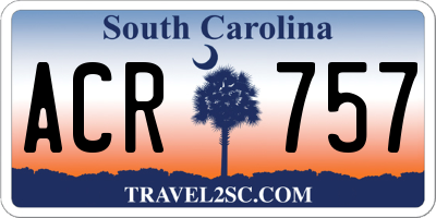 SC license plate ACR757