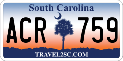 SC license plate ACR759
