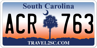 SC license plate ACR763