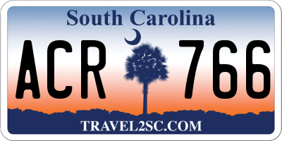 SC license plate ACR766