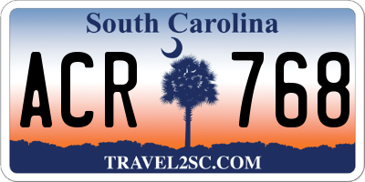 SC license plate ACR768