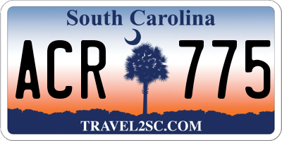 SC license plate ACR775