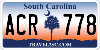 SC license plate ACR778