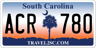SC license plate ACR780