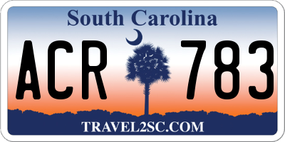 SC license plate ACR783