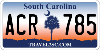SC license plate ACR785