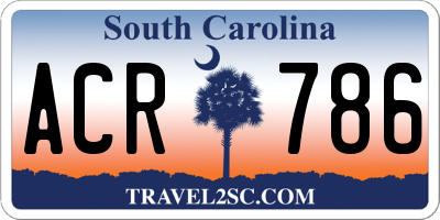 SC license plate ACR786