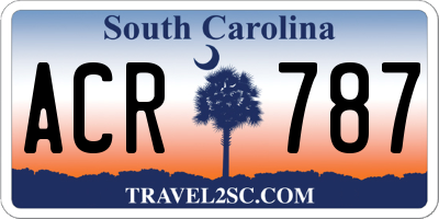SC license plate ACR787