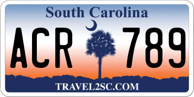 SC license plate ACR789