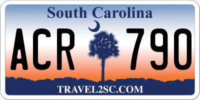 SC license plate ACR790
