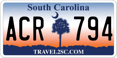 SC license plate ACR794
