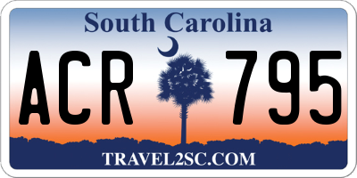 SC license plate ACR795