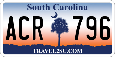 SC license plate ACR796