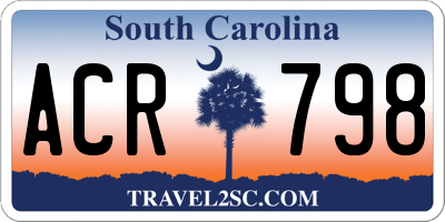 SC license plate ACR798