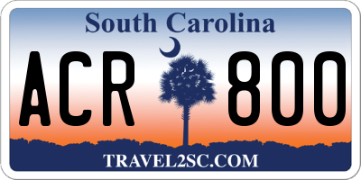 SC license plate ACR800