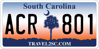 SC license plate ACR801