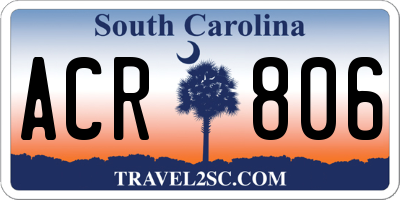 SC license plate ACR806