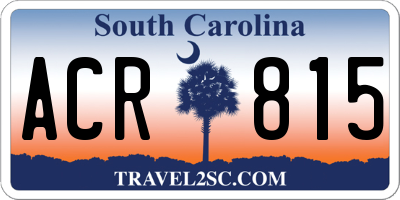 SC license plate ACR815