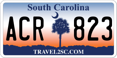 SC license plate ACR823