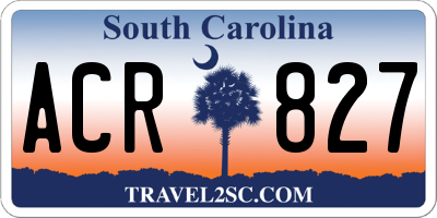 SC license plate ACR827