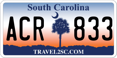 SC license plate ACR833