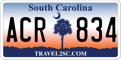 SC license plate ACR834