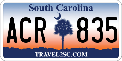 SC license plate ACR835