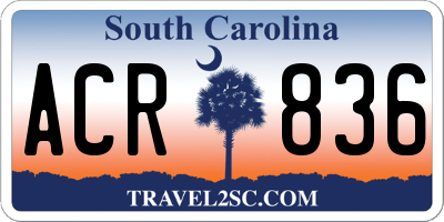 SC license plate ACR836