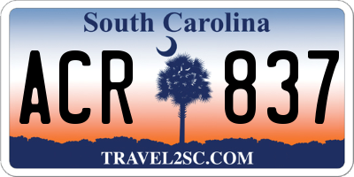 SC license plate ACR837