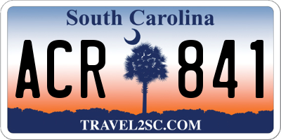 SC license plate ACR841