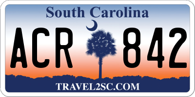 SC license plate ACR842