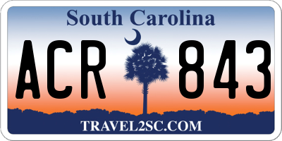 SC license plate ACR843