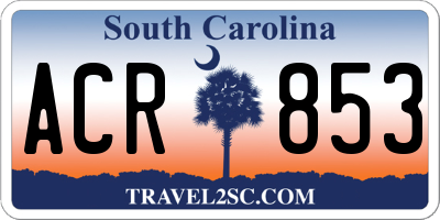 SC license plate ACR853