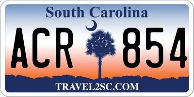 SC license plate ACR854