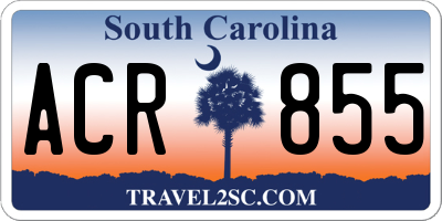 SC license plate ACR855