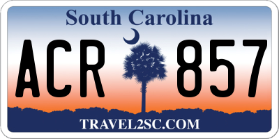 SC license plate ACR857