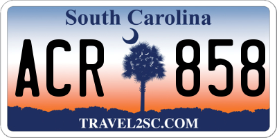 SC license plate ACR858