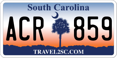 SC license plate ACR859