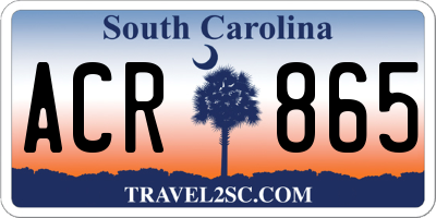 SC license plate ACR865