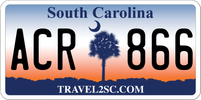 SC license plate ACR866