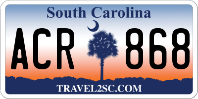 SC license plate ACR868